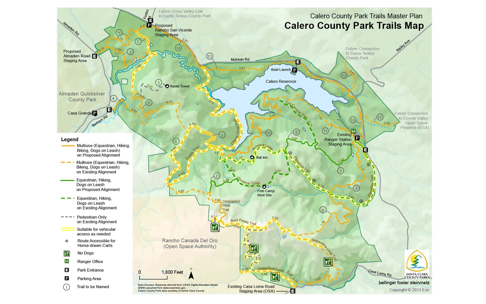 Calero County Park Trails Master Plan BFS Landscape Architects