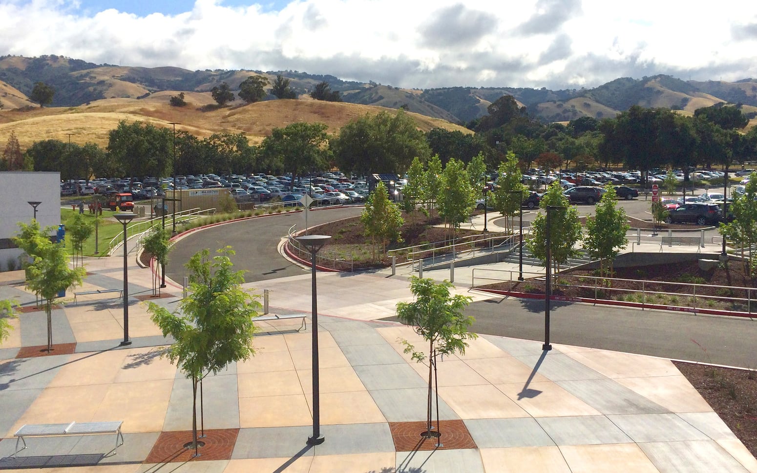 Evergreen Valley College Arts Plaza Central Green BFS Landscape